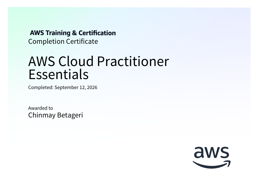 view Cloud Practitioner Essentials Certificate
